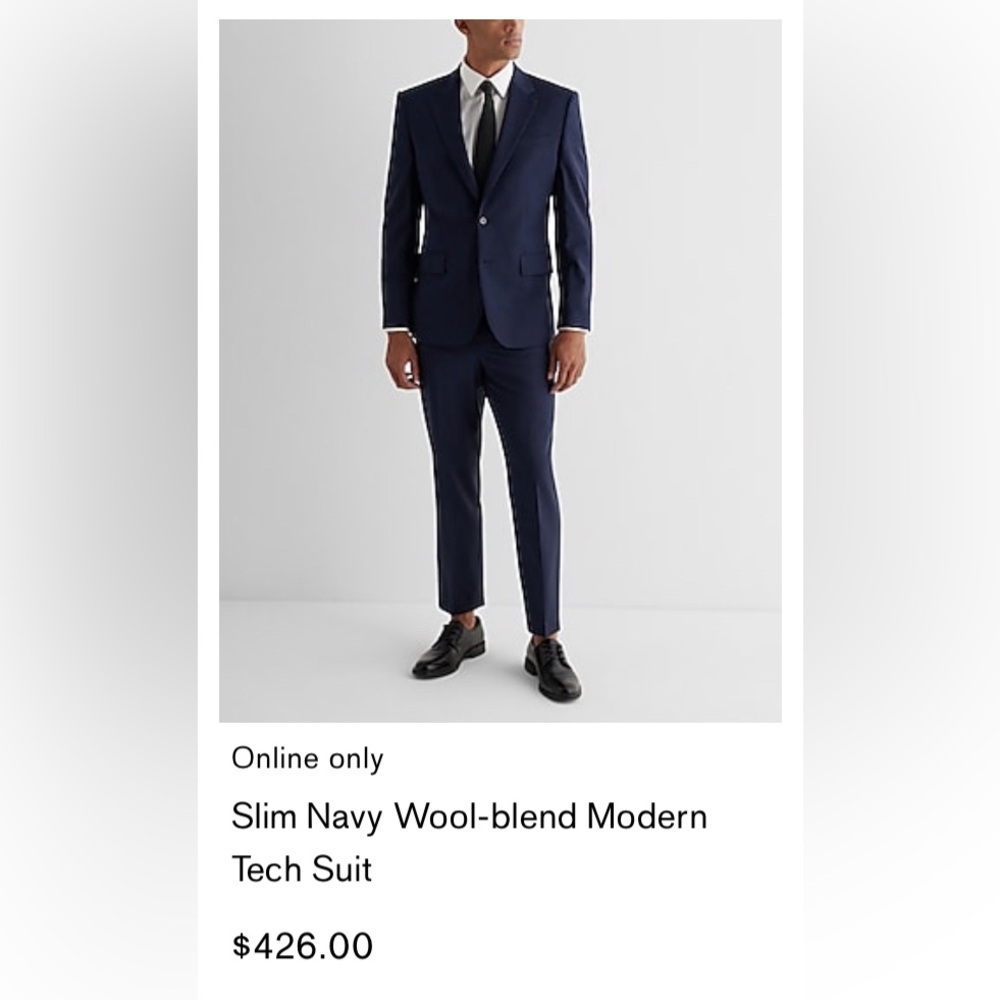 Men’s Express Navy Blue Suit